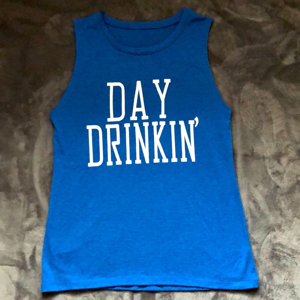 Day Drinkin’ Blue Shirt‎ Size M